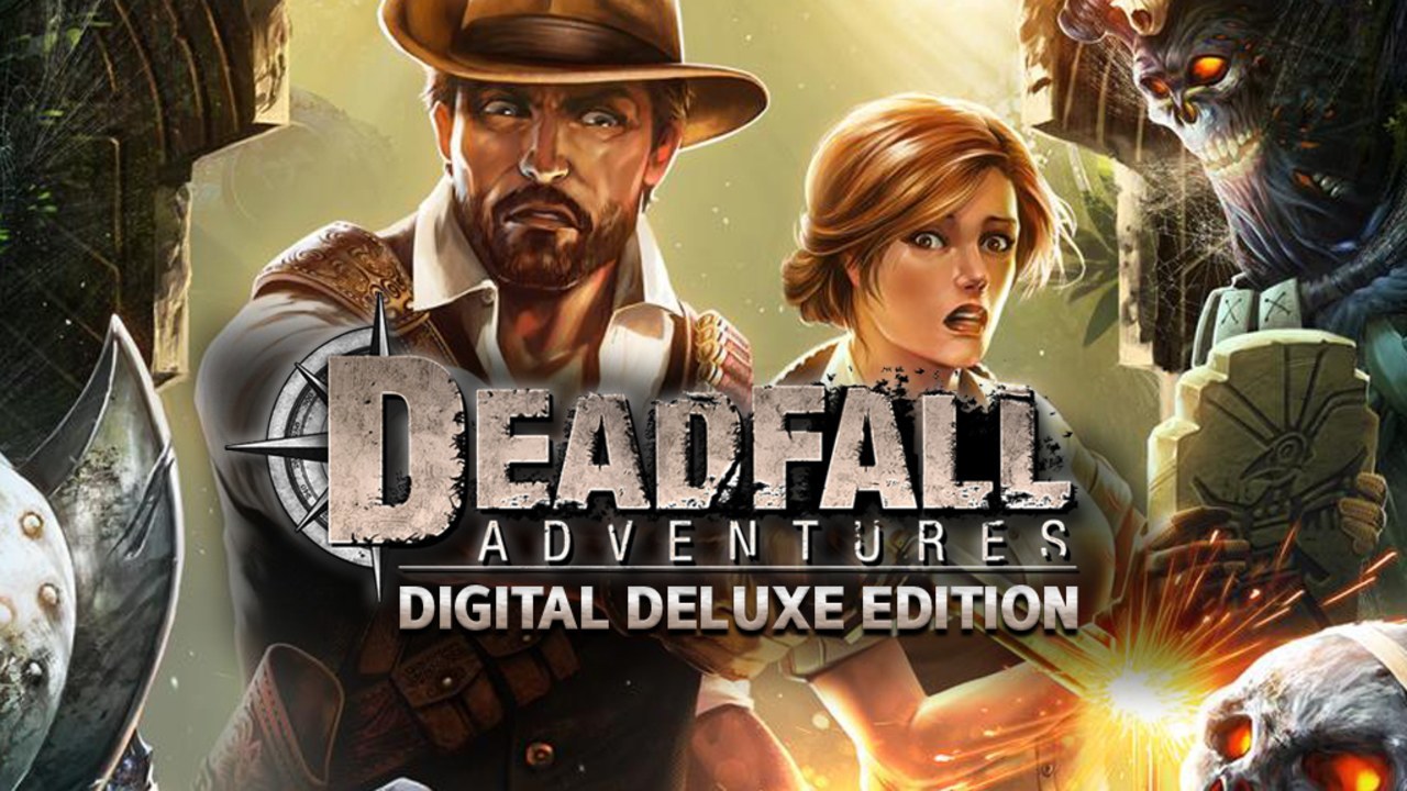 Deadfall Adventures se passa no ano de 1938 e o jogador assume a pele de James Lee Quatermain, com o objetivo de escoltar a agente americana Jennifer Goodwin até um templo egípcio para recuperar um artefato chamado "The Heart of Atlantis". O Egito é apenas a primeira parada dessa viagem, que seguirá por partes do Ártico e pelas selvas da Guatemala.