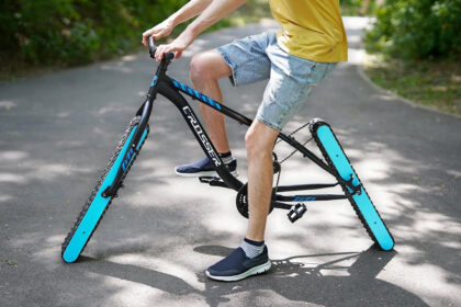 Imagine uma bicicleta real … sem rodas! O engenheiro e YouTuber americano Sergii Gordieiev, do canal The Q, lançou um projeto inusitado: uma bike que rompe os paradigmas